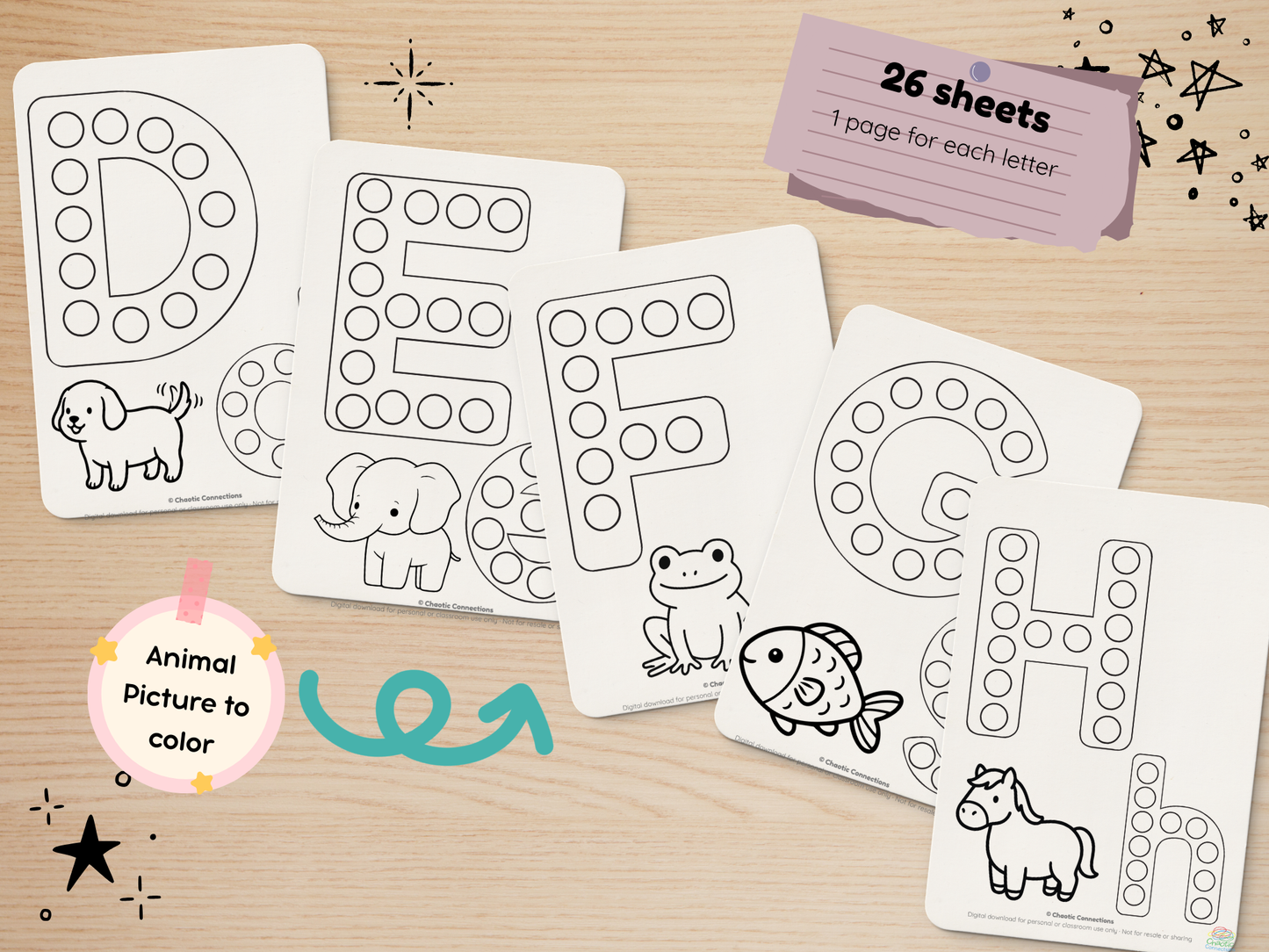 Alphabet Learning Dot Letters Preschool Alphabet Worksheets | Letter Recognition & Tracing | Printable A–Z Learning Pack | Ages 3–5
